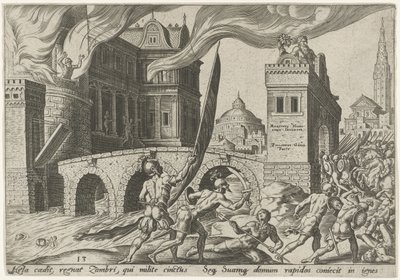 Tirzan valtaaminen The Days of Doom of the Jewish People (sarjan nimi) tekijältä Philips Galle