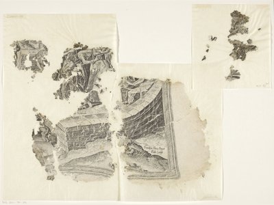 Cebes-kohtauksen tulosteen oikea alakulma Tabula Cebetis Carta Vitae (alkuperäinen nimi) tekijältä Philips Galle
