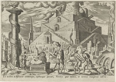 Baabelin torni The Days of Doom of the Jewish People (sarjan nimi) tekijältä Philips Galle