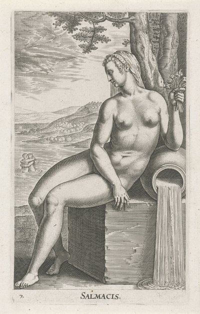 Vesinymfi Salmacis Salmacis (otsikko esineessä) Stroom-en waternimfen (sarjan nimi) Oceanitid nymfit, ephidrid potamidus naiads (sarjan nimi) tekijältä Philips Galle