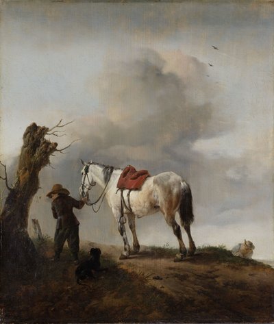 Harmaa hevonen, n. 1646 tekijältä Philips Wouwerman