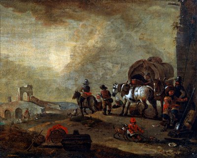 Matkailijat matkalla, 1600-luku tekijältä Philips Wouwerman