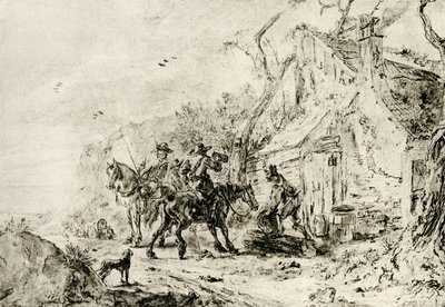 Pysähdy tavernassa tekijältä Philips Wouwerman