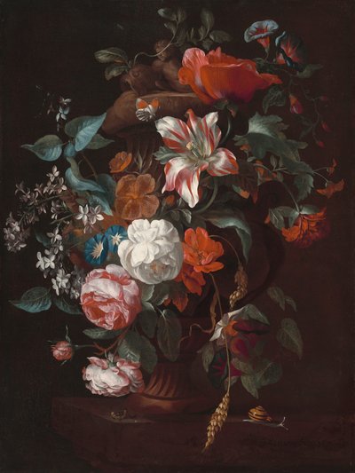Kukat maljakossa, c. 1700. tekijältä Philips van Couwenbergh