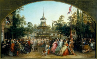 "The Dancing Platform at Cremorne Gardens", 1864. tekijältä Phoebus Levin