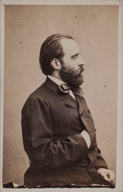 Kapellimestari ja säveltäjä Angelo Marianin muotokuva 1821-1873. tekijältä Photo studio Giulio Rossi and Giovan