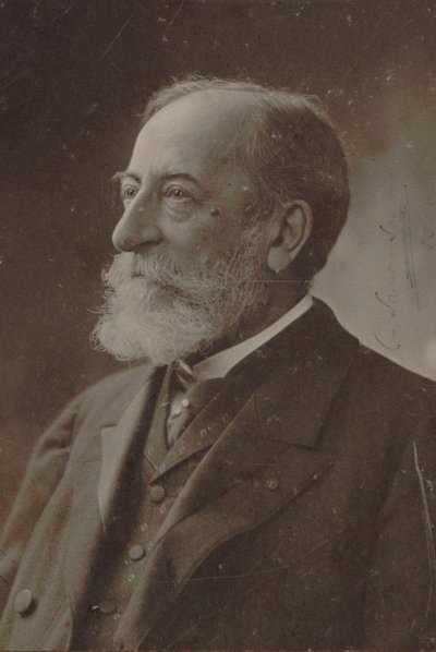 Säveltäjä Camille Saint-Saënsin muotokuva 1835-1921, 1910. tekijältä Photo studio Nadar.