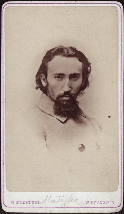 Jan Matejkon muotokuva 1838-1893, noin 1880. tekijältä Photo studio Waleri Rzewuski.
