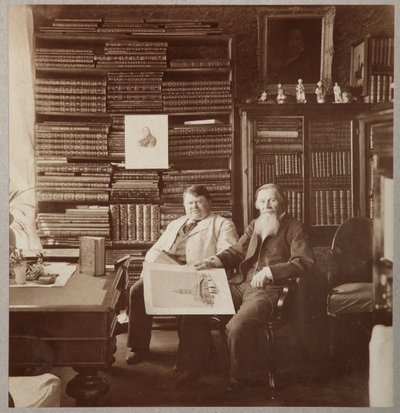Pjotr ​​Aleksandrovitš Efremov ja Aleksei Petrovitš Bakhrušin, 1896-1900 tekijältä Photo studio of Mikhail Volkov