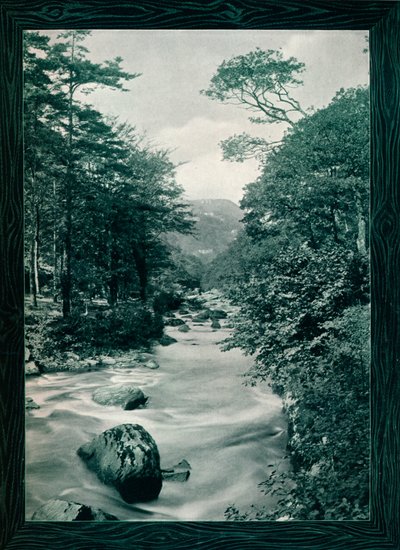 River Lyn, Lynmouth, 1908 tekijältä Photochrom Co Ltd of London