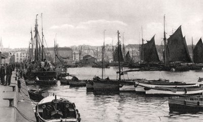 Barbican, Plymouth, Devon, 1900-luvun alku. tekijältä Photochrom Co Ltd of London