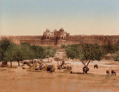 Agra. Linnoitus tekijältä Photoglob Co. (Zurich, active c. 1890 1910)