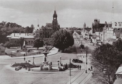 Näkymä Bendigosta, Victoriasta (m/w kuva) tekijältä Photographer Australian