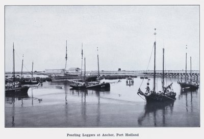 Pearling Luggers at Anchor, Port Hedland (m/w kuva) tekijältä Photographer Australian