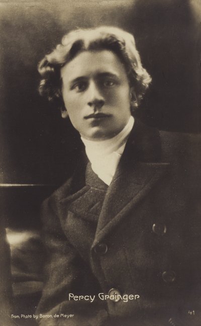 Percy Grainger, australialaissyntyinen säveltäjä, sovittaja ja pianisti (1882-1961) (s/w-kuva) tekijältä Photographer Australian