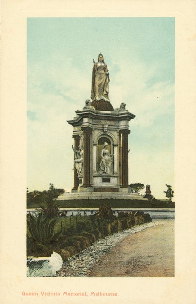 Queen Victoria Memorial, Melbourne, Victoria, Australia (väri litho) tekijältä Photographer Australian