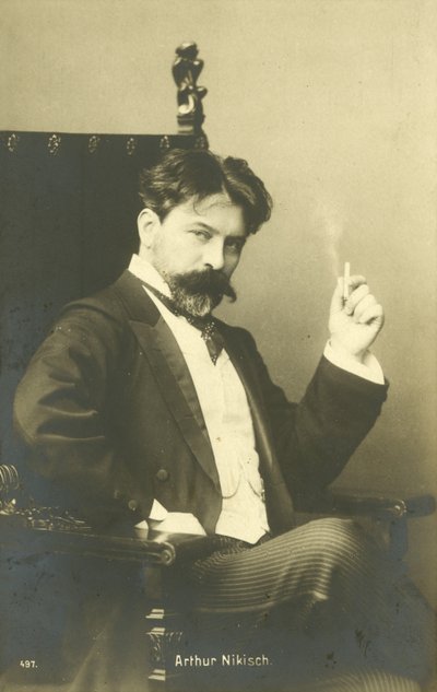 Arthur Nikisch, unkarilainen kapellimestari (s/w-kuva) tekijältä Photographer Austrian