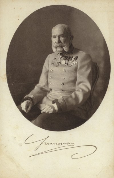 Itävallan keisari Franz Joseph I (s/w-kuva) tekijältä Photographer Austrian