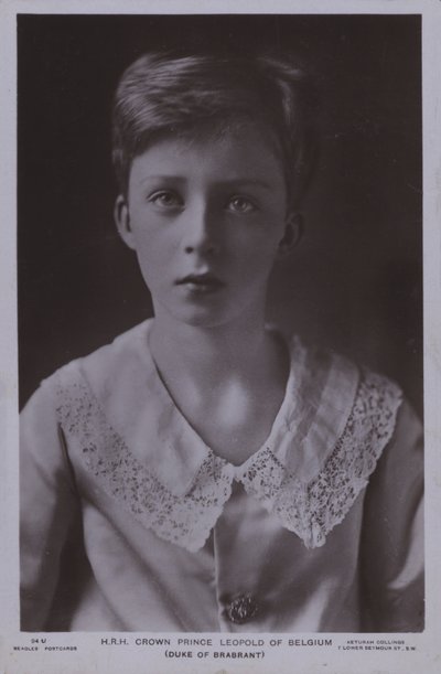 Kruununprinssi Leopold, myöhemmin Belgian kuningas Leopold III (m/v kuva) tekijältä Photographer Belgian