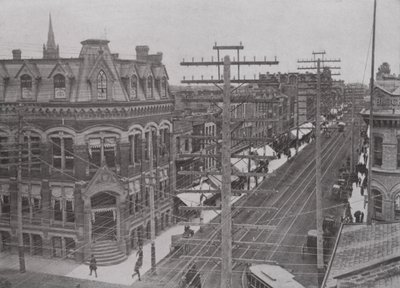 Dundas Street, Looking East, Lontoo, Ontario (m/w kuva) tekijältä Photographer Canadian