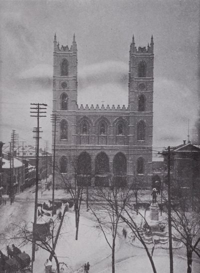 Notre Dame talvella, Montreal (m/w kuva) tekijältä Photographer Canadian
