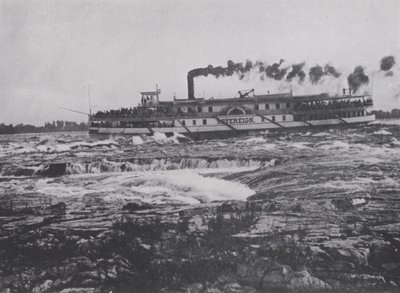Ammutaan Lachine Rapidsilla, St Lawrence-joella (m/v kuva) tekijältä Photographer Canadian