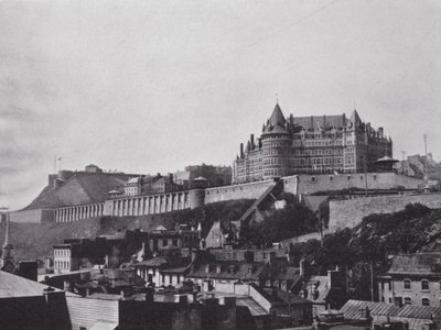 Chateau ja linnoitus Lower Townista, Quebecistä (m/v kuva) tekijältä Photographer Canadian
