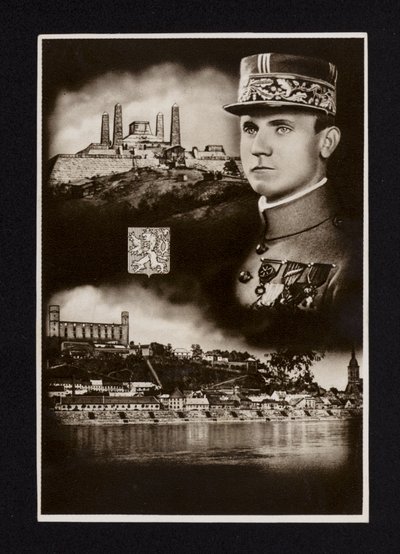 Milan Ratislav Stepanik, Slovakian sotilas, joka palveli kenraalina Ranskan armeijassa ensimmäisessä maailmansodassa ja Tšekkoslovakian sotaministerinä (m/v kuva) tekijältä Photographer Czech