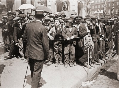 Työväen mielenosoitus, Pariisi, noin 1900 (s/w-kuva). tekijältä Photographer French