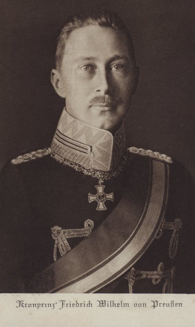 Kruununprinssi Wilhelm, Saksan keisari Wilhelm II:n vanhin poika (m/v kuva) tekijältä Photographer German
