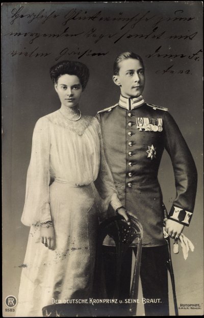 Saksan kruununprinssi ja morsian, Friedrich Wilhelm, RPH tekijältä Photographer German