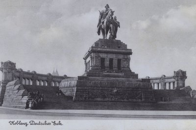 Keisari Wilhelm I:n muistomerkki, Deutsches Eck, Koblenz, Saksa (m/v kuva) tekijältä Photographer German