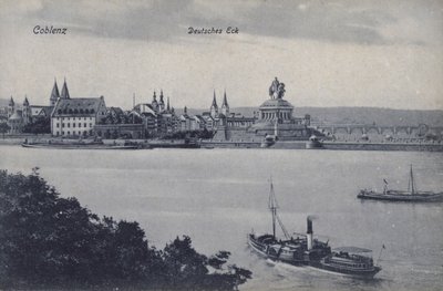 Keisari Wilhelm I:n muistomerkki, Deutsches Eck, Koblenz, Saksa (m/v kuva) tekijältä Photographer German