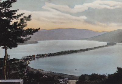 Japani, n. 1912: Amano-Hashidate yksi kolmesta Japanin tunnetuimmasta kohtauksesta; Noin 80 mailia Kiotosta (kuva) tekijältä Photographer Japanese