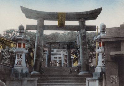 Japani, n. 1912: Big Torii Suwa-pyhäkössä, Nagasaki (kuva) tekijältä Photographer Japanese