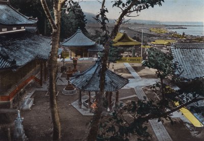 Japani, n. 1912: Miidera, yksi Ohmin kahdeksasta näkymästä, Kioton lähellä (kuva) tekijältä Photographer Japanese