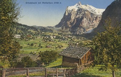 Grindelwald ja Wetterhorn, Sveitsi (värikuva) tekijältä Photographer Swiss