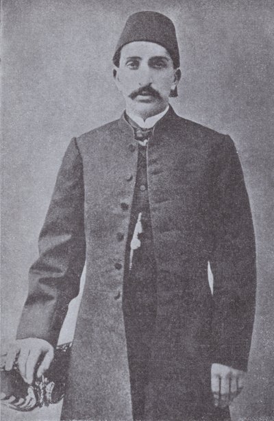 Abdul Hamid II, Ottomaanien valtakunnan sulttaani, jonka nuoret turkkilaiset syrjäyttivät vuonna 1909 (m/v kuva) tekijältä Photographer Turkish