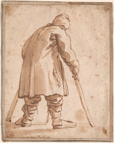 Karikatyyri miehestä, jonka sanotaan olevan Pietro da Cortona tekijältä Pier Francesco Mola