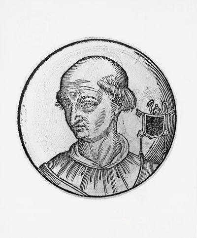 Benedictus VIII:n muotokuva (Theophylactus III, Tusculum, noin 980-1024). tekijältä Blaise Nicolas Le Sueur