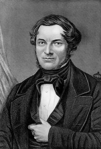 Robert Wilhelm Eberhard Bunsenin (1811-1899), saksalaisen kemistin ja fyysikon muotokuva, kaiverrus tekijältä Blaise Nicolas Le Sueur