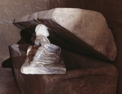Sarkofagi Pilgrimin haudassa, Chiusi, Toscana, Italia, etruskien sivilisaatio, 3. vuosisadalla eKr. tekijältä Blaise Nicolas Le Sueur