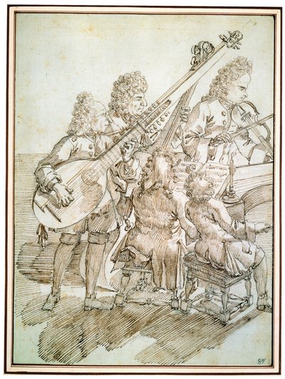 Konsertti, 1600-luvun lopulla tai 1700-luvulla tekijältä Pier Leone Ghezzi