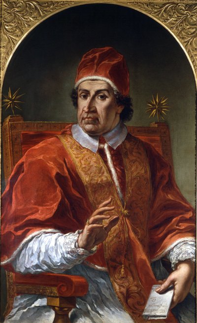 Clément XI (1649-1721). Pier Leone Ghezzin maalaus. Rooma, Rooman museo. tekijältä Pier Leone Ghezzi