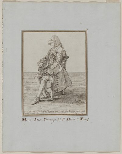 Monsieur Ition, sre:n kirurgi. Niversin herttua, 1749. tekijältä Pier Leone Ghezzi