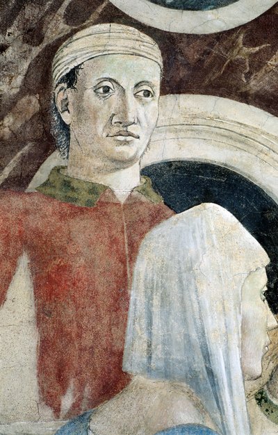 Yksityiskohta The Legend of the True Crossista, joka osoittaa todellisen ristin löytämisen ja vahvistamisen, kirjoittanut Piero della Francesca tekijältä Piero della Francesca