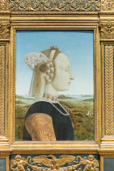 Retratos da duquesa de Urbino, Battista Sforza Finlandês tekijältä Piero della Francesca