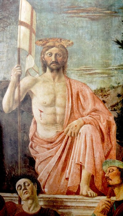 Ylösnousemus on Piero della Francescan freskomaalaus. tekijältä Piero della Francesca