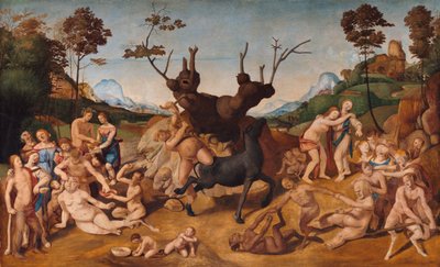 Italian kieli: Silenoksen historia, kohtaus: Silenoksen onnettomuudet tekijältä Piero di Cosimo