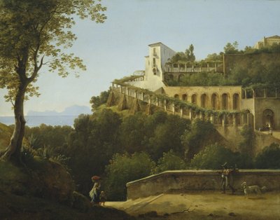 Luostari lähellä Napolia, josta on näkymät Caprille tekijältä Pierre Athanase Chauvin